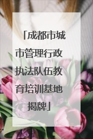 成都市城市管理行政执法队伍教育培训基地揭牌