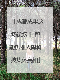 成都成华这场论坛上 智能机器人黑科技集体亮相