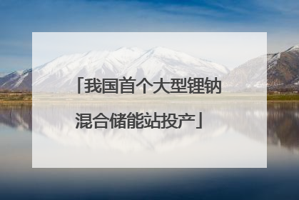 我国首个大型锂钠混合储能站投产