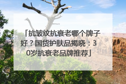 抗皱纹抗衰老哪个牌子好？国货护肤品揭晓：30岁抗衰老品牌推荐