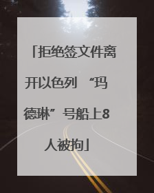 拒绝签文件离开以色列 “玛德琳”号船上8人被拘