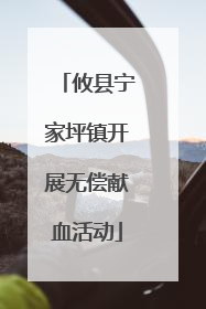 攸县宁家坪镇开展无偿献血活动
