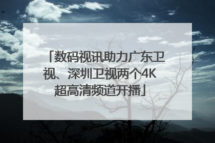 数码视讯助力广东卫视、深圳卫视两个4K超高清频道开播