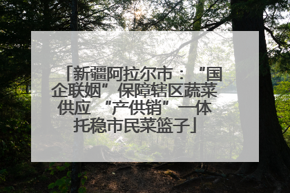 新疆阿拉尔市：“国企联姻”保障辖区蔬菜供应 “产供销”一体托稳市民菜篮子