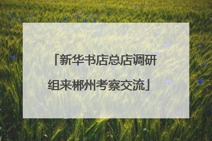 新华书店总店调研组来郴州考察交流