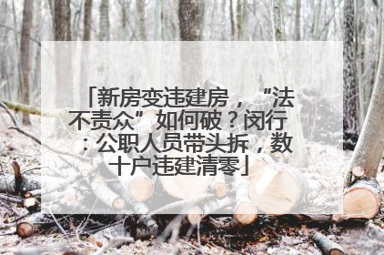 新房变违建房，“法不责众”如何破？闵行：公职人员带头拆，数十户违建清零