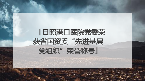 日照港口医院党委荣获省国资委“先进基层党组织”荣誉称号