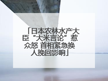 日本农林水产大臣“大米言论”惹众怒 首相紧急换人挽回影响