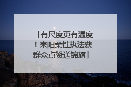 有尺度更有温度！耒阳柔性执法获群众点赞送锦旗