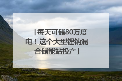 每天可储80万度电！这个大型锂钠混合储能站投产