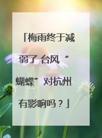 梅雨终于减弱了 台风“蝴蝶”对杭州有影响吗？