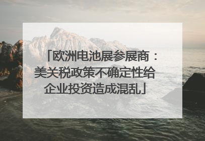 欧洲电池展参展商：美关税政策不确定性给企业投资造成混乱