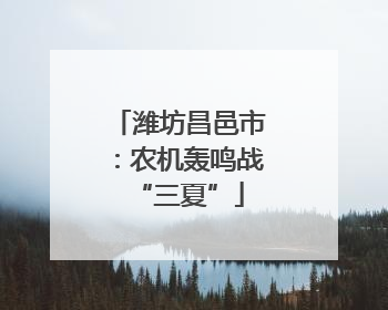 潍坊昌邑市：农机轰鸣战“三夏”