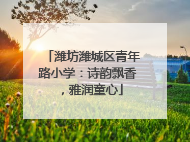 潍坊潍城区青年路小学：诗韵飘香，雅润童心
