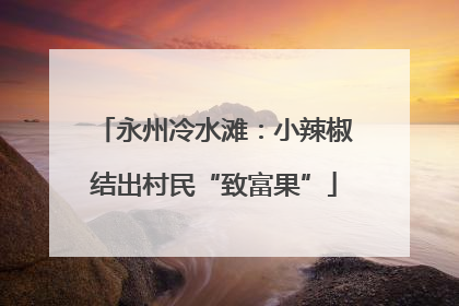 永州冷水滩：小辣椒结出村民“致富果”
