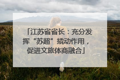 江苏省省长：充分发挥“苏超”撬动作用，促进文旅体商融合
