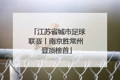 江苏省城市足球联赛丨南京胜常州 登顶榜首