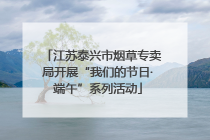 江苏泰兴市烟草专卖局开展“我们的节日·端午”系列活动