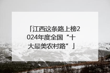 江西这条路上榜2024年度全国“十大最美农村路”