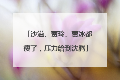 沙溢、贾玲、贾冰都瘦了，压力给到沈腾