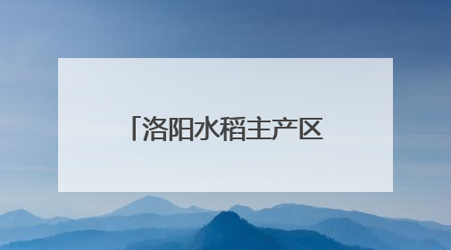 洛阳水稻主产区迎来规模化、机械化“二次变革”