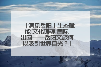 洞见岳阳丨生态赋能 文化铸魂 国际出圈——岳阳文旅何以吸引世界目光？