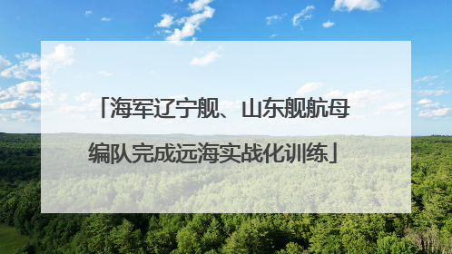 海军辽宁舰、山东舰航母编队完成远海实战化训练