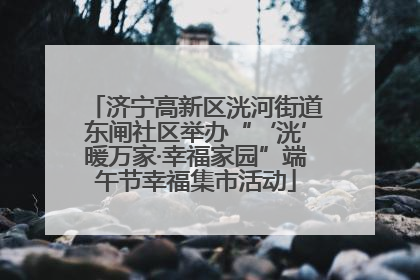 济宁高新区洸河街道东闸社区举办“‘洸’暖万家·幸福家园”端午节幸福集市活动