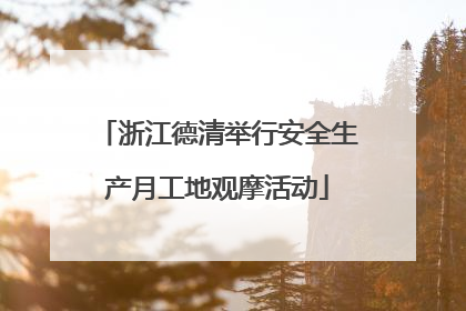 浙江德清举行安全生产月工地观摩活动