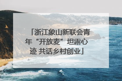浙江象山新联会青年“开放麦”坦露心迹 共话乡村创业