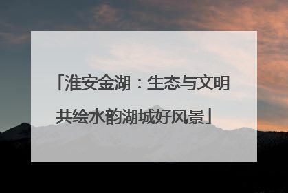 淮安金湖：生态与文明共绘水韵湖城好风景