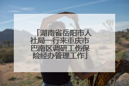 湖南省岳阳市人社局一行来重庆市巴南区调研工伤保险经办管理工作