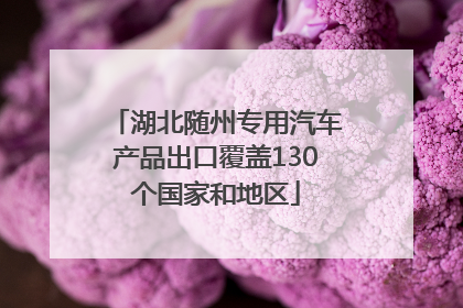 湖北随州专用汽车产品出口覆盖130个国家和地区