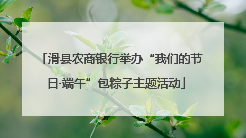 滑县农商银行举办“我们的节日·端午”包粽子主题活动