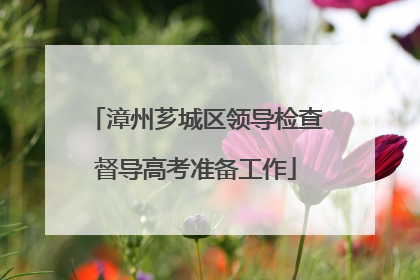 漳州芗城区领导检查督导高考准备工作