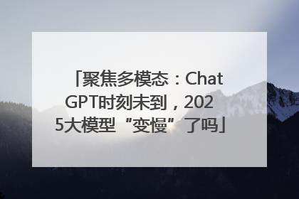 聚焦多模态：ChatGPT时刻未到，2025大模型“变慢”了吗