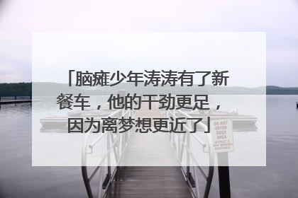 脑瘫少年涛涛有了新餐车，他的干劲更足，因为离梦想更近了