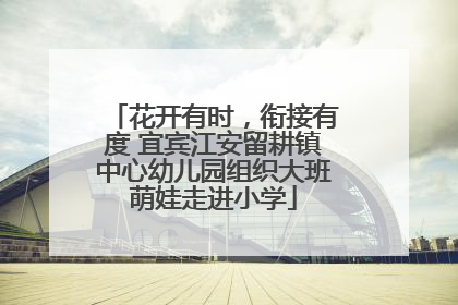花开有时，衔接有度 宜宾江安留耕镇中心幼儿园组织大班萌娃走进小学