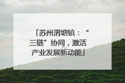 苏州渭塘镇：“三链”协同，激活产业发展新动能
