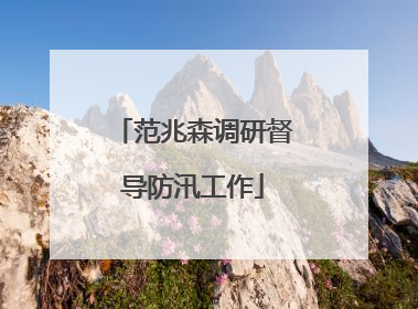 范兆森调研督导防汛工作