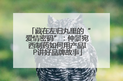 藏在左归丸里的“爱情密码”：仲景宛西制药如何用产品IP讲好品牌故事