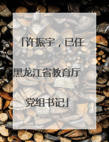 许振宇，已任黑龙江省教育厅党组书记
