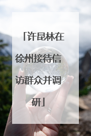 许昆林在徐州接待信访群众并调研