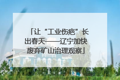 让“工业伤疤”长出春天——辽宁加快废弃矿山治理观察