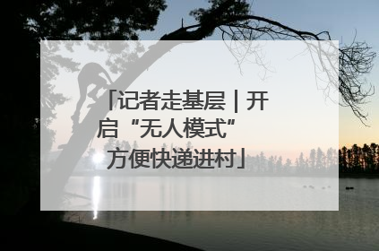 记者走基层｜开启“无人模式” 方便快递进村