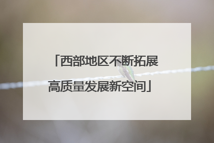 西部地区不断拓展高质量发展新空间