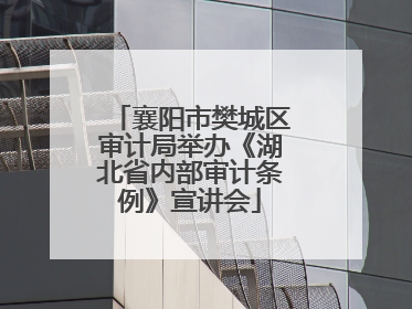 襄阳市樊城区审计局举办《湖北省内部审计条例》宣讲会