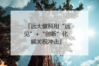 远大健科用“远见”+“创新”化解关税冲击