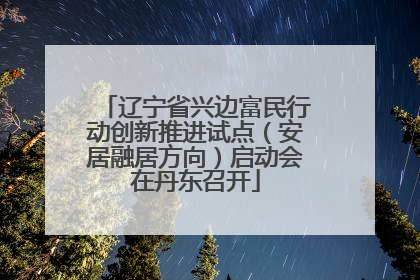 辽宁省兴边富民行动创新推进试点（安居融居方向）启动会在丹东召开