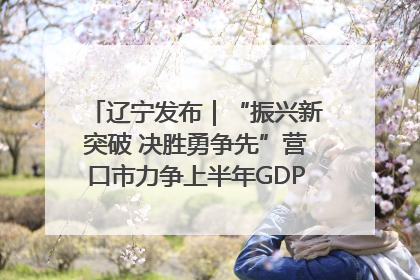 辽宁发布｜“振兴新突破 决胜勇争先”营口市力争上半年GDP增长6%左右